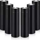 Tioncy 6 Pcs Stainless Steel Water Bottle 16.9 oz Insulated Water Bottle Skinny cup Portable Slim Flask Travel Mug for Purse Lunch Bag Coffee Tea Drink Office Sports Indoors & Outdoors (Black)