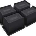 Bed Risers 5 Inch Heavy Duty,Oversized Couch Risers, Extra Wide Furniture Risers for Sofa Table Desk Headboard Chair Lifting,Rectangle Risering Blocks Support 6000 lbs(4 Pack Black)