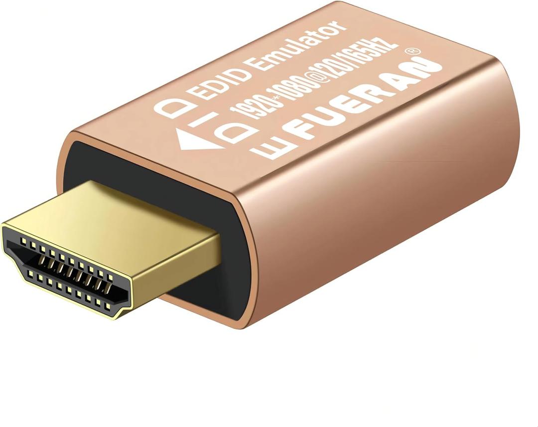 HDMI edid EmulatorThrough for Video Splitters, Switches, Extenders & AV Receivers  Dummy hdmi Emulator, Stable Signal Output(1920x1080@120/165Hz)