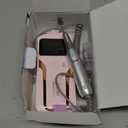 Portable Nail Drill Professional 35000 RPM, Rechargeable Electric Nail File Machine Cordless E-File for Acrylic Gel Polishing Removing with Bits Kit for Manicure Salon Home, Pink