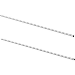GeilSpace 3/8" OD 304 Stainless Steel Tube, 30 inch Length, Round Metal Weldable and Cuttable Pipe, Straight Metal Tubing for DIY Furniture, Industrial Decor and Construction (3/8"OD-30"-2PCS)