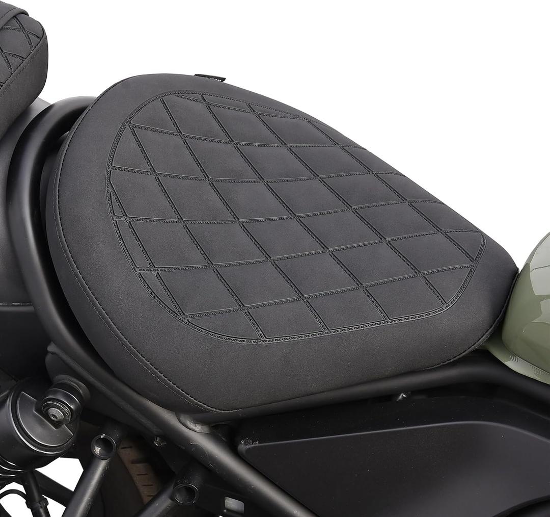 Rider Comfort Solo Seat Driver Saddle for Honda Rebel 500/300 2017-2026