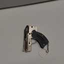 Rubber Band Gun New Generation Upgrade Mini Metal Foldable Toy Gun Keychain Foldable Handmade Toy Decor for Adults Kids