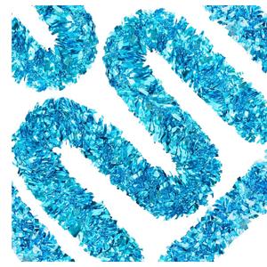 66 Ft Christmas Tinsel Garland Thick Tinsel Garland Xmas Tree Decorations Metallic Tinsel Twist Garland for Christmas, Birthday, Party Decor Indoor Outdoor Party Supplies (Sky Blue)
