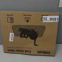 Cat Litter Mat Compact Size 23.6"x14.6" for Small Spaces, Upgrade Waterproof Leakproof Back Layer, Honeycomb Trapping Mat, Washable, Easy to Clean, Scatter Control Kitty Litter Matt, Black