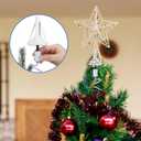 Hiboom 2 Sets Christmas Tree Topper Supporter Holder Twist on Universal Tree Topper Stabilizer with Adjustable Attachment for Seasonal Christmas Decoration Ornaments, Fits Most Basic Types(White)