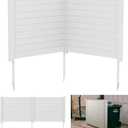 48"W X 48"H Pool Equipment Enclosure, Air Conditioner Fence, Privacy Fence Panels For Outside, Trash Can Privacy Fence Outdoor With Metal Stakes, Garden Fence, Outdoor Privacy Screens ( Color : 2 Pane