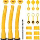 3 Pack Gas Can Spout Replacement, Upgraded Gas Can Nozzles with 8.1 Inch Flexible Long Spouts, Leak-Proof Design, Fits Most 1/2/5/10 Gallon Fuel Cans for Lawn Mowers & Generators