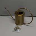 1/2 Gallon 68oz Long Spout Stainless Steel Gold Colored Watering Can for Indoor Plant Watering or Outdoor Gardening with 2 Removable Spray Spout for Flowers, Medium