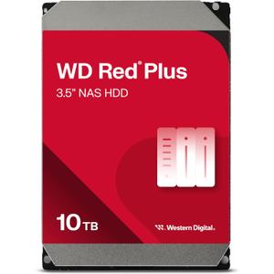 Western Digital 10TB WD Red Plus NAS Internal Hard Drive HDD - 7200 RPM, SATA 6 Gb/s, CMR, 256 MB Cache, 3.5" - WD101EFBX