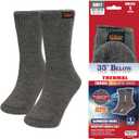 35 BELOW Thermal Insulated 1 or 3 Pk Socks for Men and Women, Designed with Soft Aluminized Loops to Keep Feet Warm and Cozy (Small-Medium, 1 Pair (Grey))