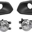 Aspaton Front Bumper Fog Light Compatible with 2012 2013 2014 Impreza Pair Fog Lamp w/Black Cover Bezel & H11 12V 55W Halogen Bulbs Passenger Side & Driver Side 57731FJ010 H451SAJ100