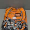 55L-70L Expandable Ski Boot Bag Waterproof, Durable with Helmet Compartment Ideal for Ski & Snowboard Gear Men & Women (Orange)