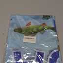 Fishing Theme Happy Birthday Flag Lake Scene with Boat and Fishing Gear for Men Fisherman Booth Supplies