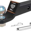 DEEAGLE 2 inch Ball Hitch with Pin, Heavy Duty Steel Receiver Hitches, Trailer Ball Hitch Fits 2 inch Receiver, 6000lbs, 2 in Drop