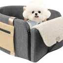 Cathpetic Large Console Dog Car Seat - Truck Dog Booster Seats for Big Console Vehicles Large Space for Dogs UP to 18lbs, Pretty Sturdy Pet Car Seat Designed for Pickup and Trucks