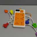 9 PCS Sensory Plug Outlet for Toddlers 2-3, Power Strip Montessori Toys for 18+ Months, Busy Board with Light & Sounds, Airplane Car Travel Toys Gift for Baby