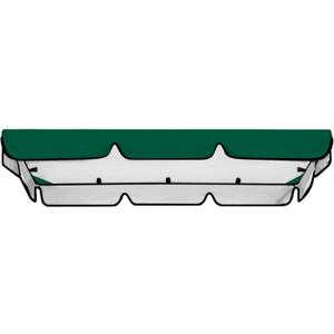 Swing Canopy Replacement Cover, Waterproof Sun Shade Porch Swing Canopy Replacement Top for 2-3 Seater Outdoor Garden Yard Patio Swing Cover (Dark Green, 75525.9 Inch)