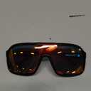 FEISEDY Fashion Polarized Sunglasses Oversized One Piece Reflective Lens Sports Sun Glasses B0122 (Black/Red Mirror)