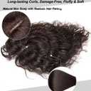 10" Curly Human Hair Topper for Women with Thinning Hair Loss,Fluffy Wavy Silk Base Topper Hair Piece Women Toupee Clip in Bangs Top Wiglet Hairpiece Dark Brown