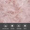 HYSEAS Faux Sheepskin Fur Area Rug Pink, 2x3 Feet, 2 Pack, Fluffy Soft Fuzzy Plush Shaggy Carpet Throw Rug for Indoor Floor, Sofa, Chair, Bedroom, Living Room, Home Decoration