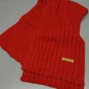 Boaisdus Women Winter Chunky Knit Scarf Knit Scarves Soft Knitted Warm Scarf for Women's Outddor Cold Weather (Red- 69 L x 10" W)