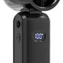 Portable Foldable Handheld Fan, Adjustable mini Fan Speed (1-100), 3600mAh Rechargeable Battery, Suitable for Outdoor Travel Camping Cooling Handheld (Black)
