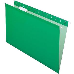 Pendaflex Reinforced Hanging Folders, Legal Size, Bright Green, 1/5 Cut, 25/BX (4153 1/5 BGR)