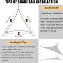 Neween Shade Sail, 6'7''x 6'7''x 6'7'' Sun Shade Sail Triangle Waterproof for Patio Yard Deck Pergola Outdoor Sun Sail Shade 98% UV Block Sunshade Sand Color