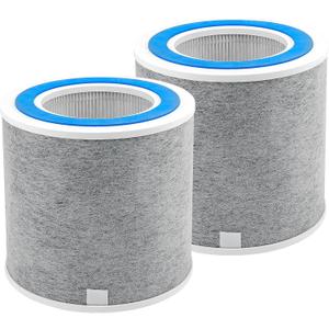 HP102 Replacement Filter, Compatible with Shark Air Purifier HP100, HP102 and 3-in-1 Models HC450, HC451, HC452, HC455, H13 True HEPA, 2Pack