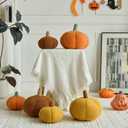 Pumpkin Pillows, Decorative Throw Pillows for Couch Bed, Fall Pillow Home Decor for Bedroom Living Room, Halloween Fall Room Dcor (Yellow, 8.6 Inches)