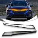 2Pcs Front Grille Lights LED Bar Switchback White&Amber LED Daytime Running Lights Compatible with Subaru Crosstrek 2024 2025 Amber Sequential Turn Signal Light Kit (Not fit Wilderness)