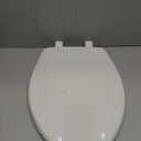Bemis 7300SLEC Slow Close Toilet Seat, Easy Clean Hinges and Durable Plastic Seat, Made in USA, Elongated, White
