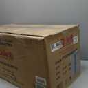 Puleo International 6ft Pre-Lit Potted Flocked Arctic Fir Pencil Christmas Tree with 120 Warm White Lights, 1325 Realistic Dense Snow Flocked Branch Tips, Easy Setup Artificial Trees with Sturdy Stand