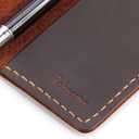 Robrasim Leather Journal Cover for Field Notes, Notebook Cover for Moleskine Cahier, Handmade Vintage Leather Cover for 3.5" x 5.5" Notebooks, Coffee