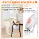 Dog Bowl Stand Elevated, Raised Pet Food & Water Riser for 6.7-10.6" Wide Bowls, Metal Dog Bowl Holder for Small Medium Large Dogs, 2-in-1 Design, Adjusts to 9.8", 11.8", 13.4" Tall(Stand Only)