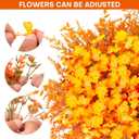 2 x 16 Bundles Artificial Mums for Outdoors Garden Home Decoration Fake Mums 2 Style Faux Silk Daisy for Outside Planter Front Porch Patio Indoor Home Wedding Garden Porch Window Box Planter Decoration