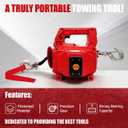 1000LB Battery-Powered Winch with 40FT Synthetic Rope, Compatible with Milwaukee 18V Batteries (4.0Ah+), Portable Wireless Remote Control Winch for Lifting & Pulling(Without Battery，Strap)