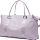 Travel Duffel Bag,Weekender Overnight Bag for Women,Carry-on Bag with Wet Pocket,Gym Bag,Extra Large,Light Purple