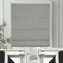 Changshade No Drill Roman Shades Cordless Blinds Blackout for Indoor Windows, Room Darkening Tension Rod No Hardware No Tools Inside Mount, Shade Size 35.5 Inches Wide 64 Inches High, Dark Grey