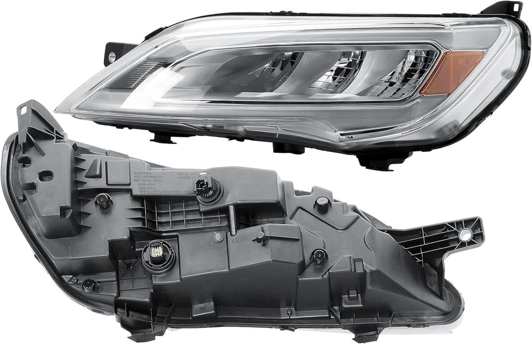 Replacement Driver Left Side Full LED Headlight Head Lamp Light Chrome Molding for 2023-2026 Ram Promaster 1500 2500 3500