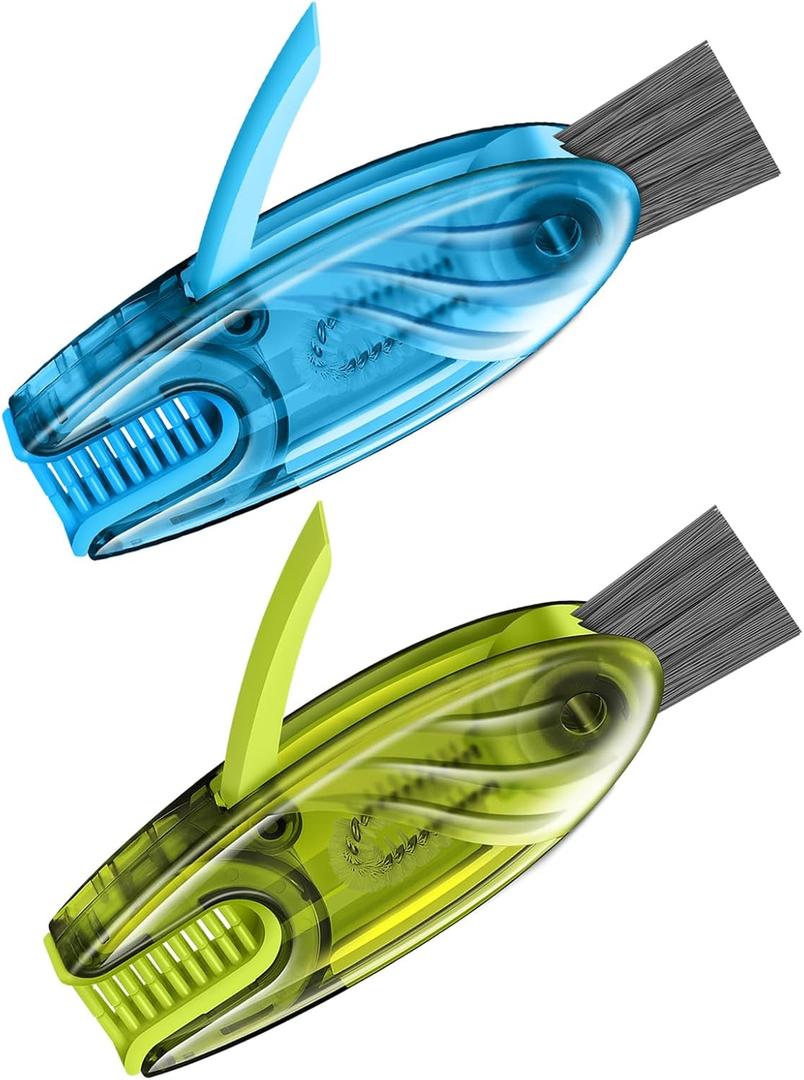 4 in 1 Cup Lid Gap Cleaning Brush Set 2 Pcs  Multifunctional Bottle Cleaning Brush Tools for Home Kitchen and Travel Cleaning | Portable Silicone Cup Lid Cleaner in 2 Colors