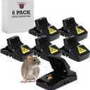 TwinTech Jaws Mouse Traps - Reusable, Sanitary, Easy-to-Use Trap for Mice and Small Rodents, Mouse Traps Indoor for Home, Kitchen, Garage, and Office Use - 4"x1.9"x2.3" - 6 Pack Mice Traps