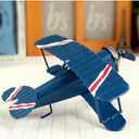 Toyvian Vintage Airplane Decor Metal Aircraft Model Retro Desktop Ornament for Home Office Tabletop Display 3.93X3.54X1.96 Inches