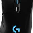 Logitech G703 Lightspeed Wireless Gaming Mouse W/Hero 25K Sensor, PowerPlay Compatible, Lightsync RGB, Lightweight 95G+10G Optional, 100-25, 600 DPI, Rubber Side Grips - Black