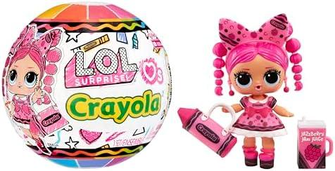 LOL Surprise Loves Crayola Tots - Collectible Doll, 7 Surprises, Crayon Color Theme, Limited Edition Small Doll, Great Toy Gift for Girls Ages 3+