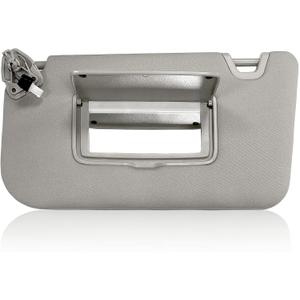 Left Driver Side Sun Visor Fits for Nissan Rogue X-Trail 2014-2020 Sunshade Compatible with 96401-4BA3E 96401-4BA1D with Vanity Light/with Makeup Mirror (Left Driver Side, Grey)