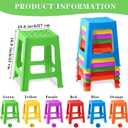 TURSTIN 6 Pack Stackable Classroom Stools - Plastic, Nesting, Colorful, Round, Indoor/Outdoor, Flexible Seating, Decorative Chairs for Home, Office, School