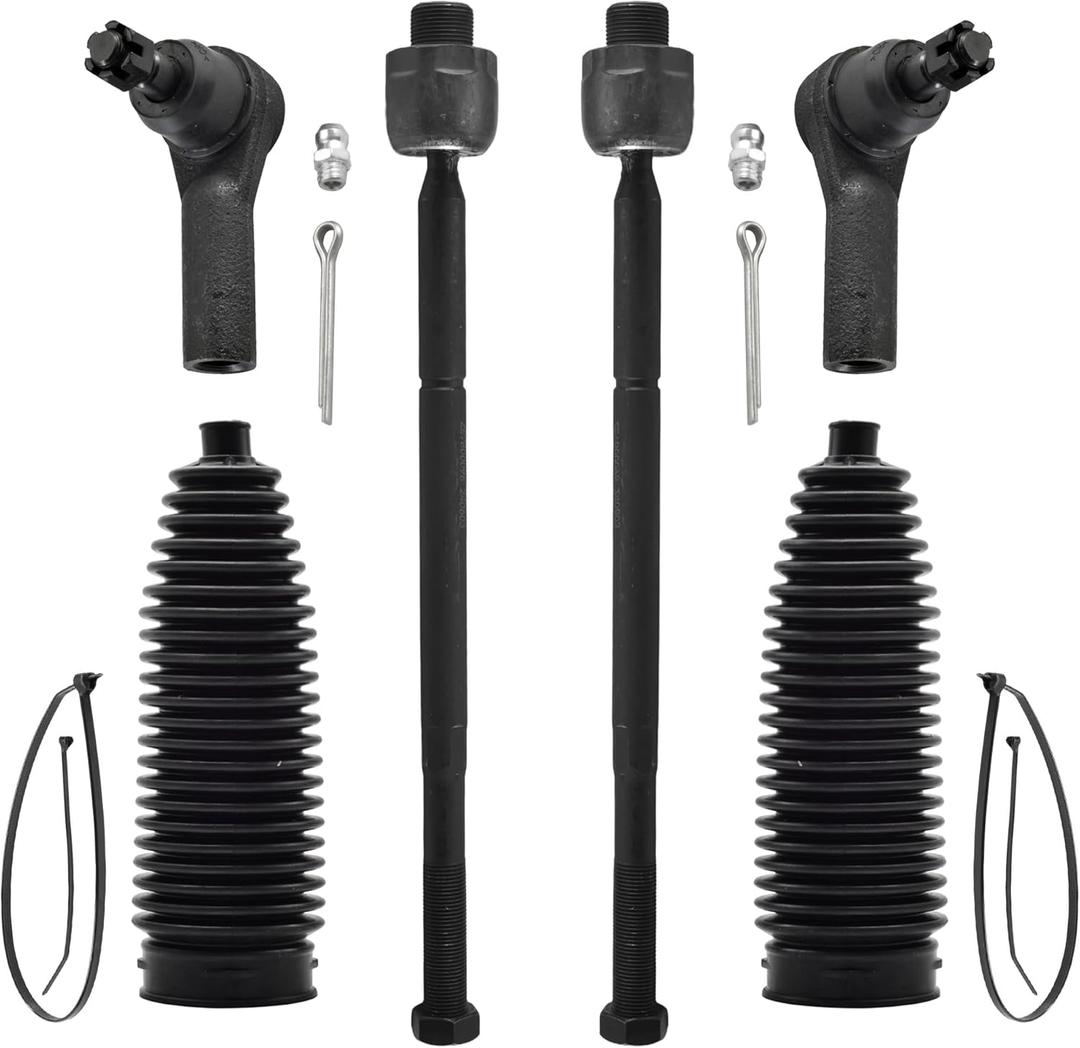 ASTAPRO - Front 6pc Tie Rods Kit for 06-12 Dodge Ram 1500, 4 Tie Rods 2 Boots [5 Lugs] 2006 2007 2008 2009 2010 2011 2012 Replacement