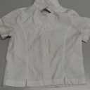 French Toast Girl's Short Sleeve Peter Pan Collar Blouse (Standard & Plus) (6, White)